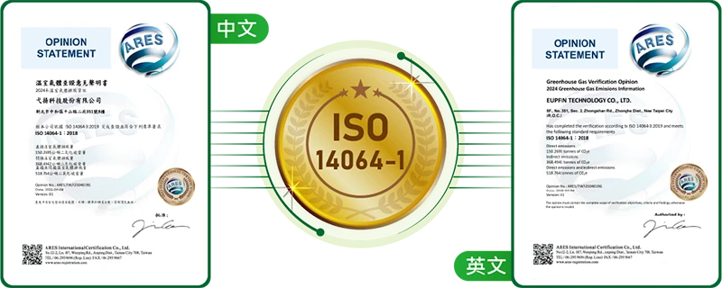 衛星犬ISO 14064-1_中英文認證書